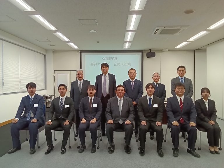 2024年度福浜グループの入社式を行いました 福浜大一建設総合建設業 福島県いわき市